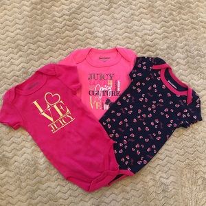 🧸bundle 3 for $12🧸 NWOT Juicy onesie 3-pack